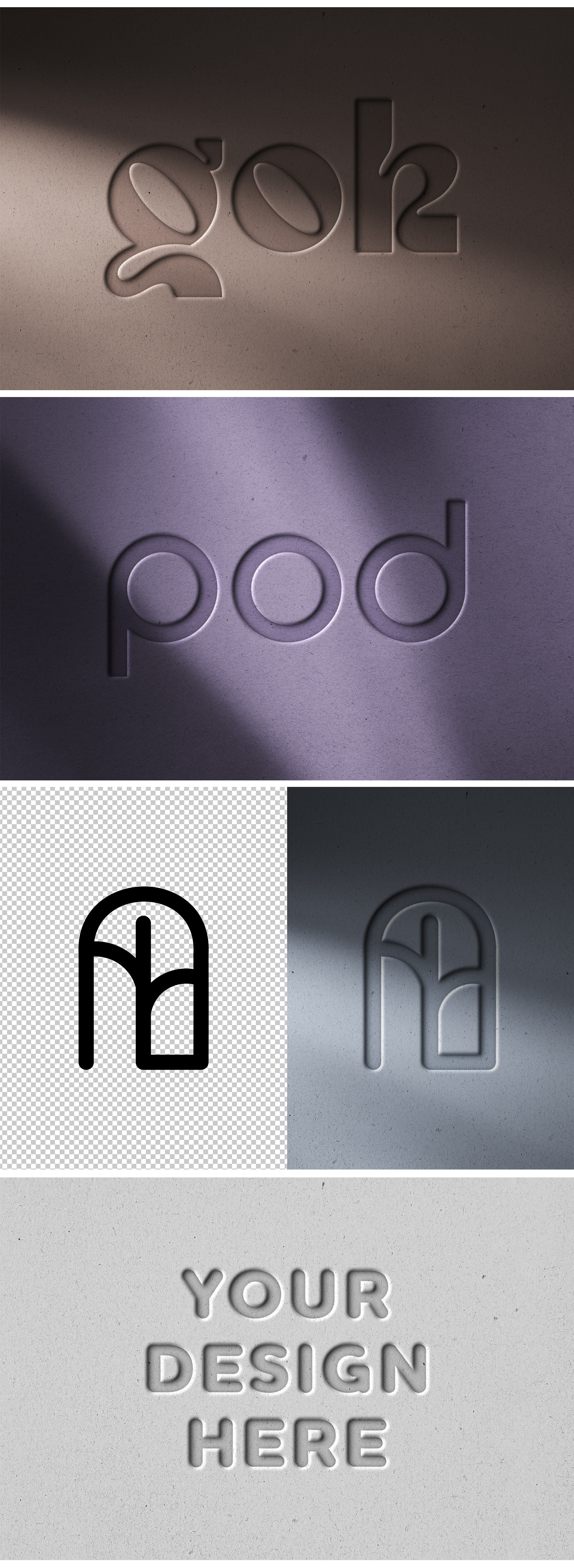 Debossing Logo Mockup