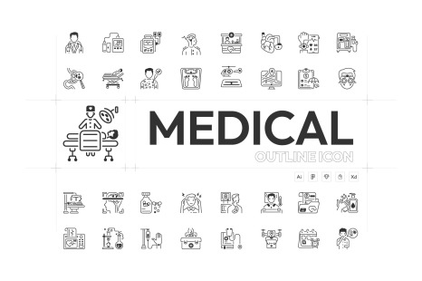 Animated Medical Icons - Outline icons