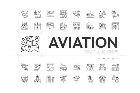 Animated Aviation Icons - Travel icons