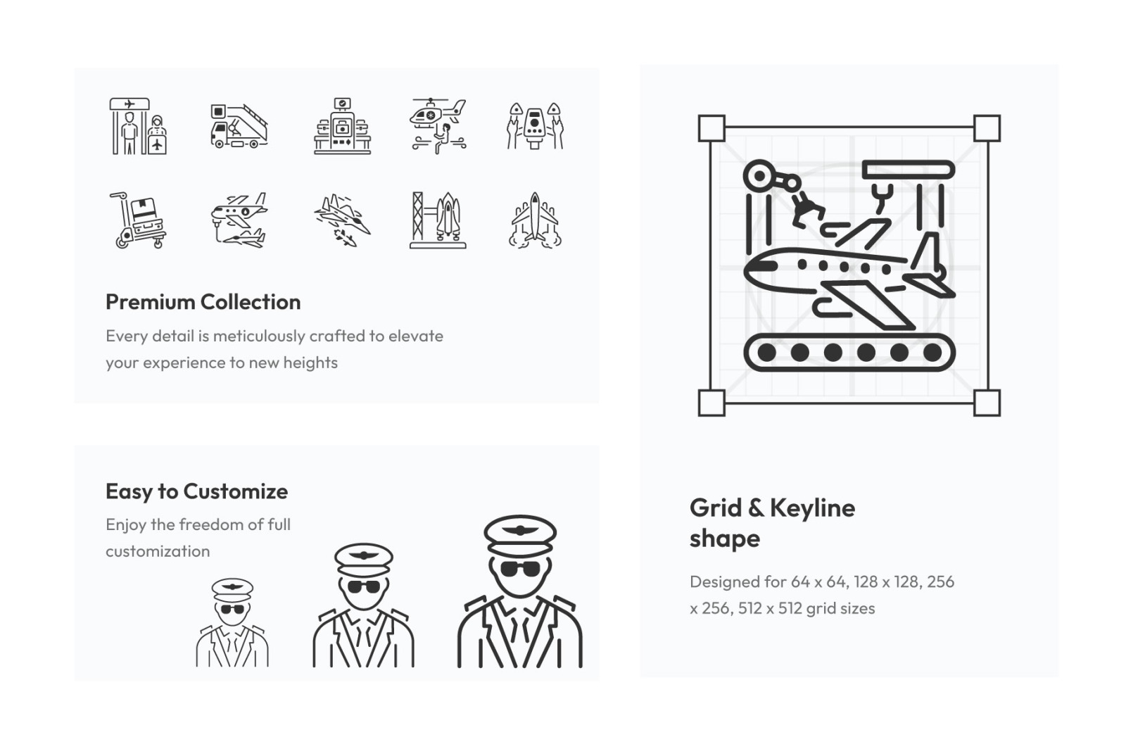 Airport and Aviation Icon Set