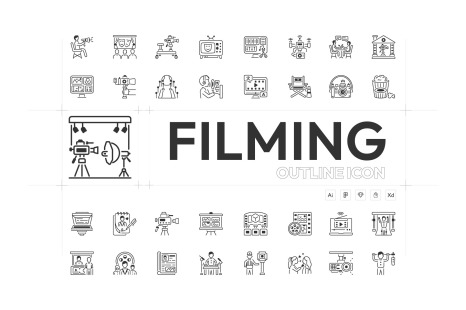 75 Filming Icons - Productivity