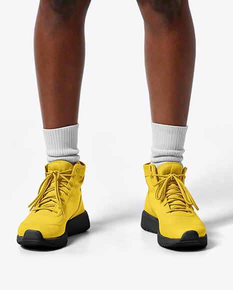Curly Black Woman Wearing a Full Basketball Kit Mockup