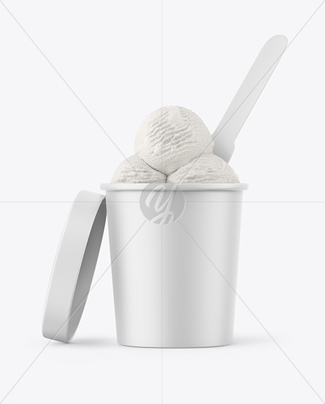 Matte Ice Cream Cup Mockup