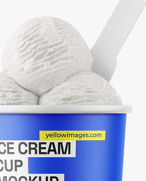 Matte Ice Cream Cup Mockup
