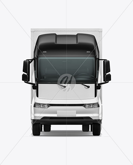 Electric Box Truck Mockup - Front View