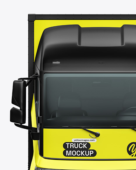 Electric Box Truck Mockup - Front View