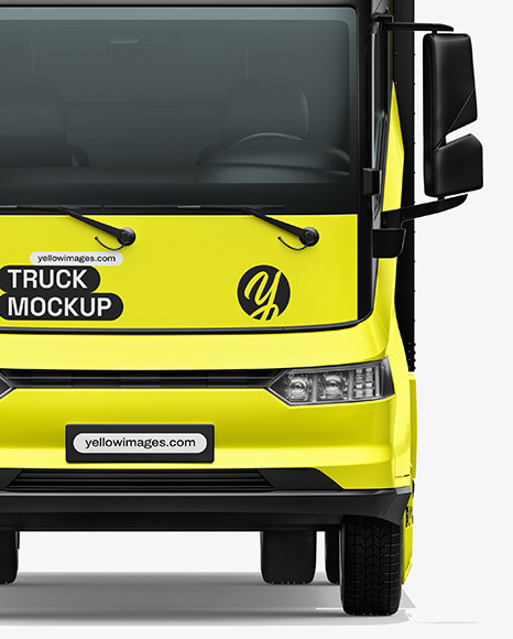 Electric Box Truck Mockup - Front View