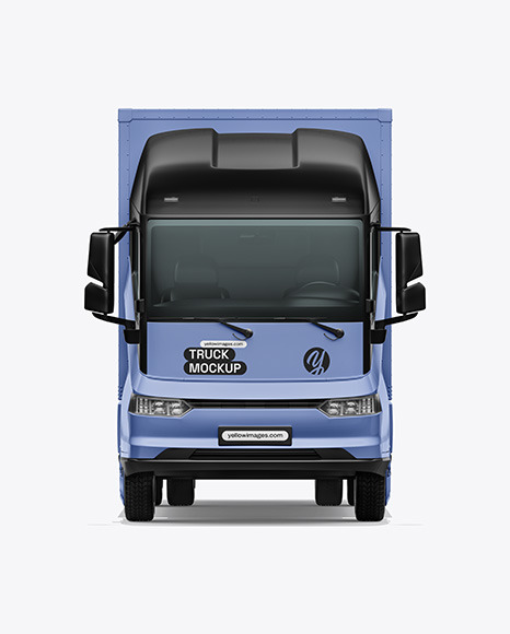 Electric Box Truck Mockup - Front View