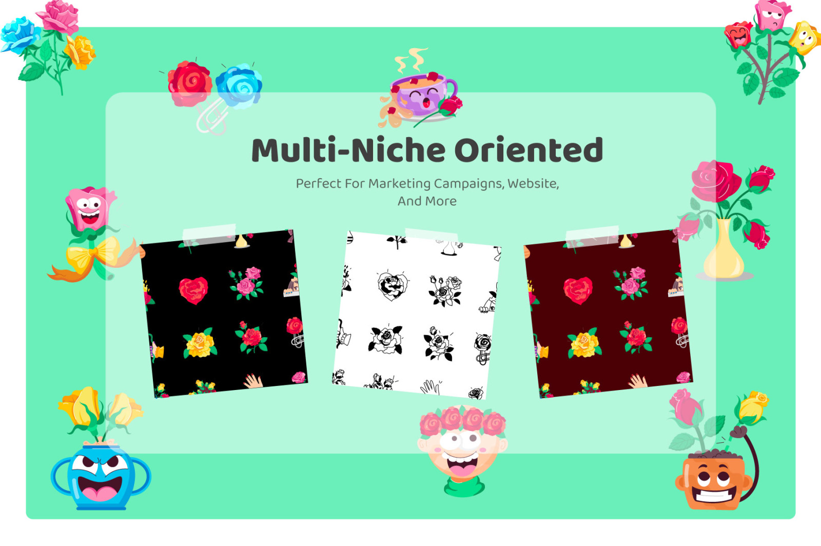 Rose Cartoon Stickers Rose Cartoon Stickers