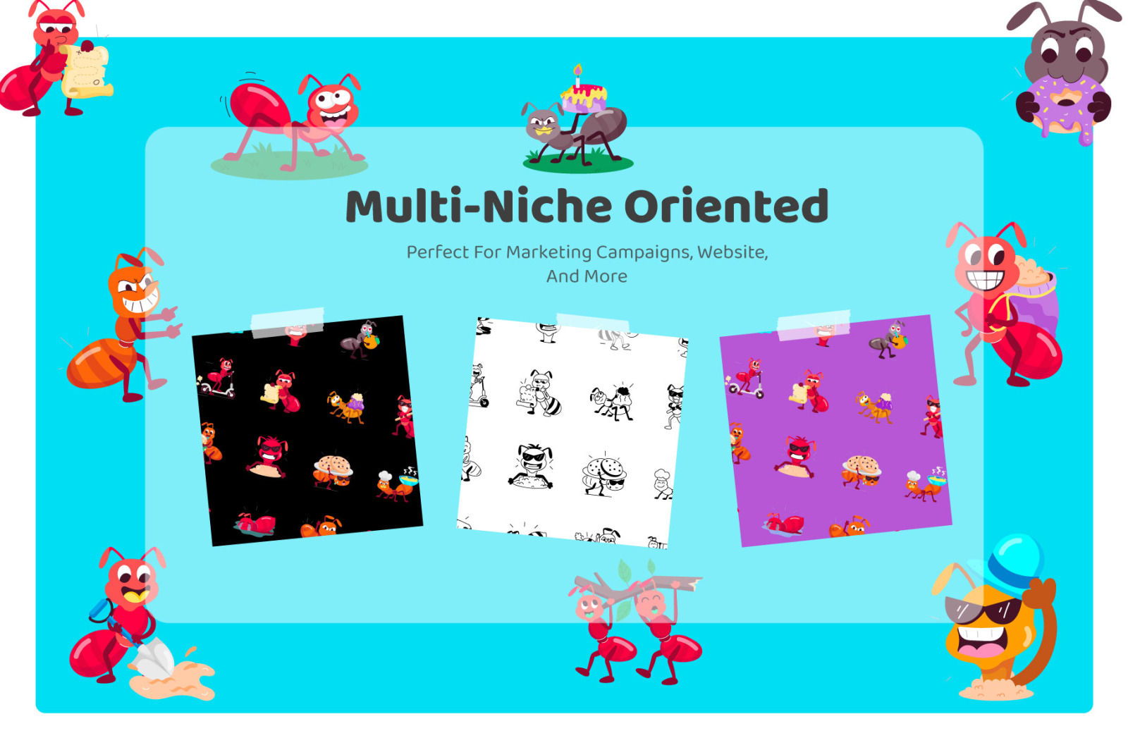 Ant Cartoon Stickers Pack Ant Cartoon Stickers Pack