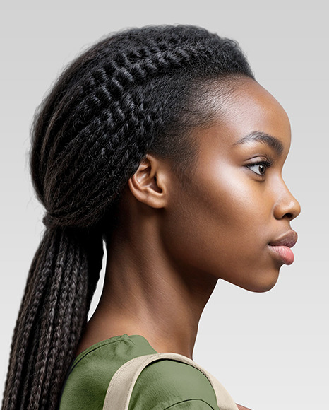 Black Woman with Tote Bag Wearing a T-shirt and Jeans Mockup