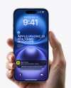 iPhone 16 in a Hand Mockup