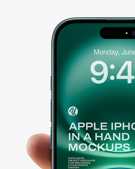 iPhone 16 in a Hand Mockup