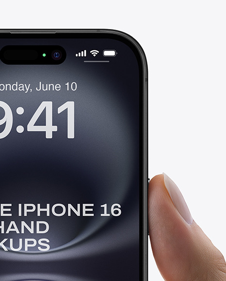 iPhone 16 in a Hand Mockup