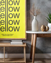 Wooden Framed Poster in a Room with Plants Mockup