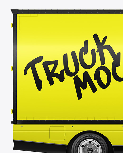 Electric Box Truck Mockup - Side View