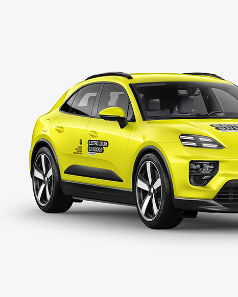 Electric Luxury SUV Mockup - Half Side View