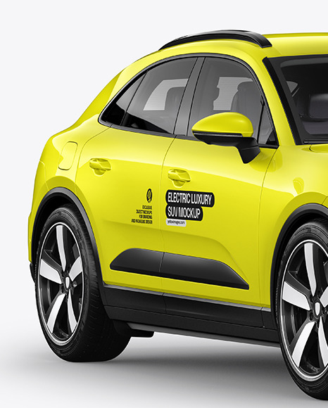 Electric Luxury SUV Mockup - Half Side View