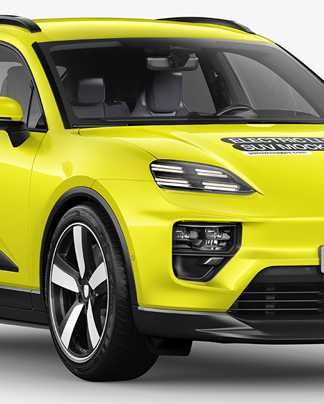 Electric Luxury SUV Mockup - Half Side View