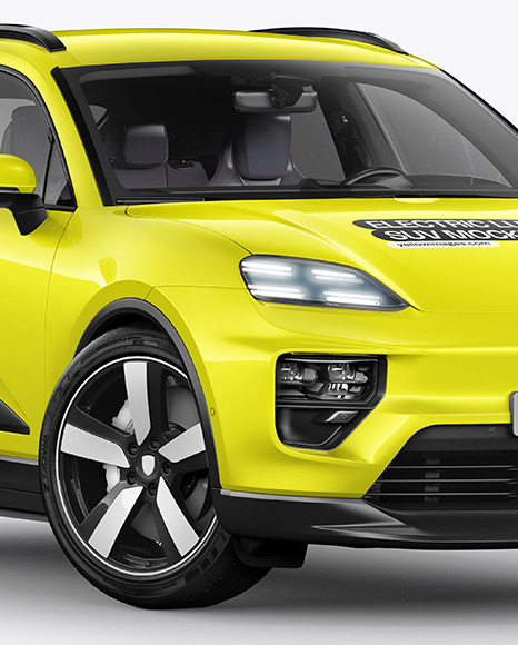 Electric Luxury SUV Mockup - Half Side View