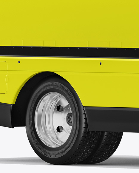 Electric Box Truck Mockup - Half Side View