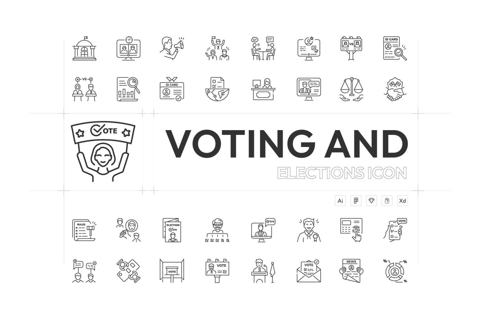 Voting and Elections Icons Voting and Elections Icons