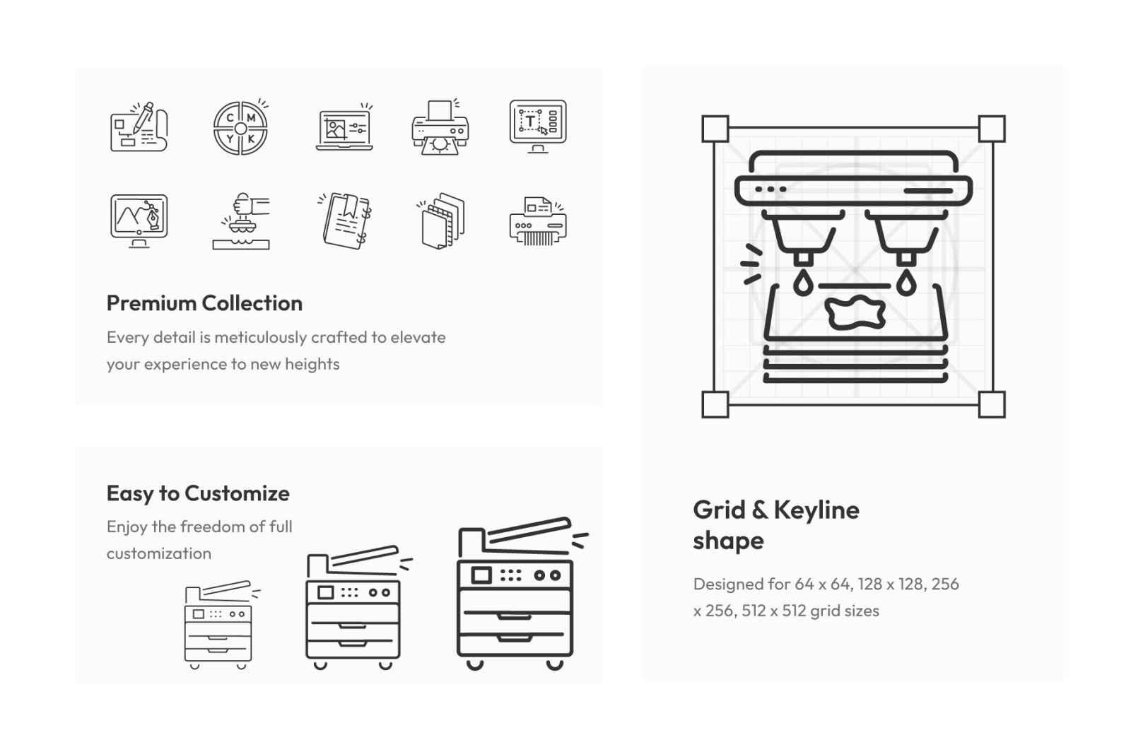 Printing Service Icons Printing Service Icons