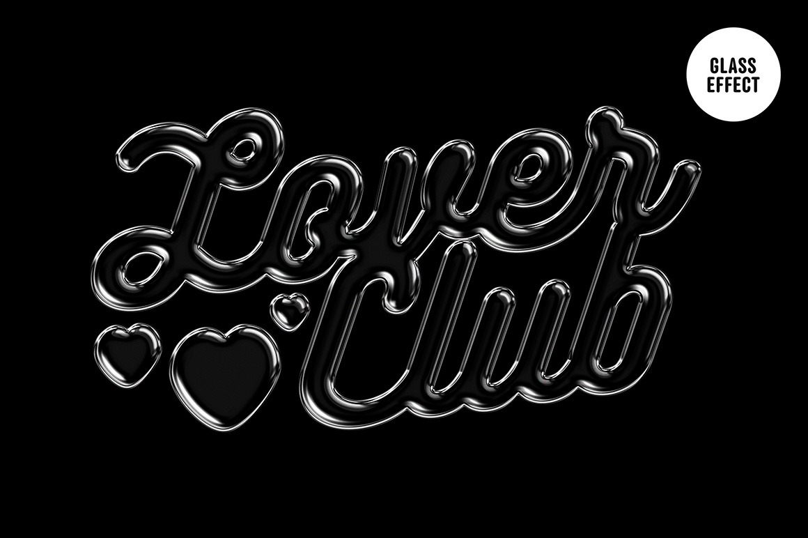 Glass Text & Logo Effect Glass Text & Logo Effect