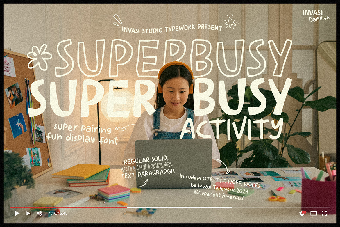Superbusy Activity - Fun Pairing Font Superbusy Activity - Fun Pairing Font