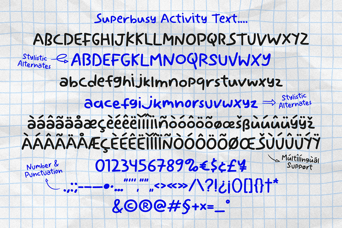 Superbusy Activity - Fun Pairing Font Superbusy Activity - Fun Pairing Font