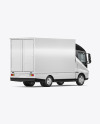 Electric Box Truck Mockup - Back Half Side View