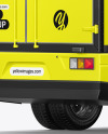 Electric Box Truck Mockup - Back Half Side View
