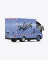 Electric Box Truck Mockup - Back Half Side View