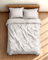 Double Bed with Bedding Set Mockup