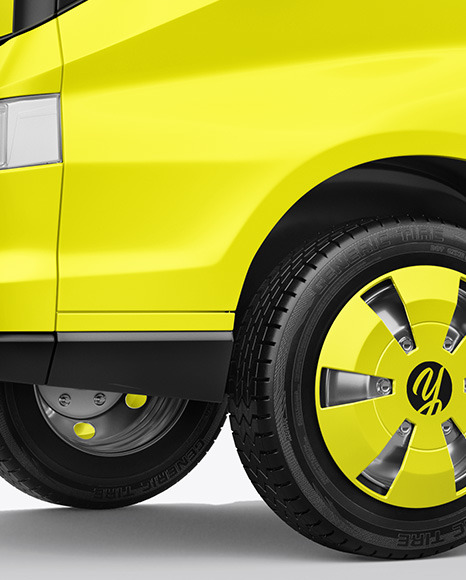 Electric Box Truck Mockup - Half Side View