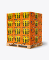 Wooden Pallet With Boxes Mockup