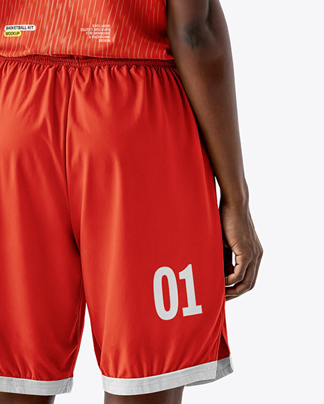 Black Woman Wearing a Full Basketball Kit Mockup