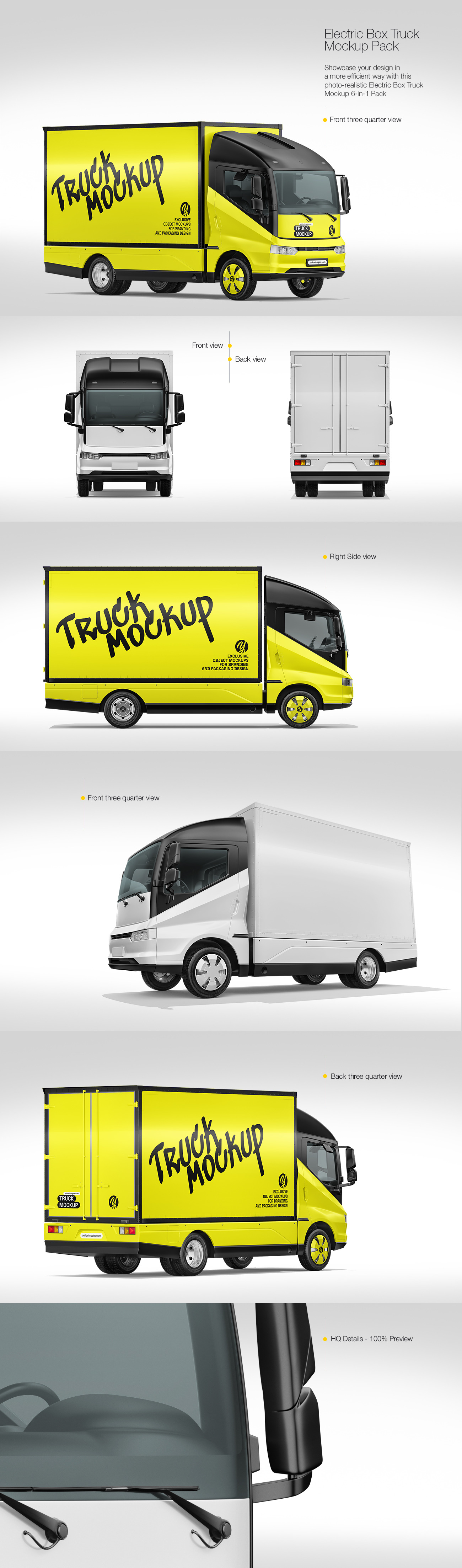 Electric Box Truck Mockup - Pack Electric Box Truck Mockup - Pack