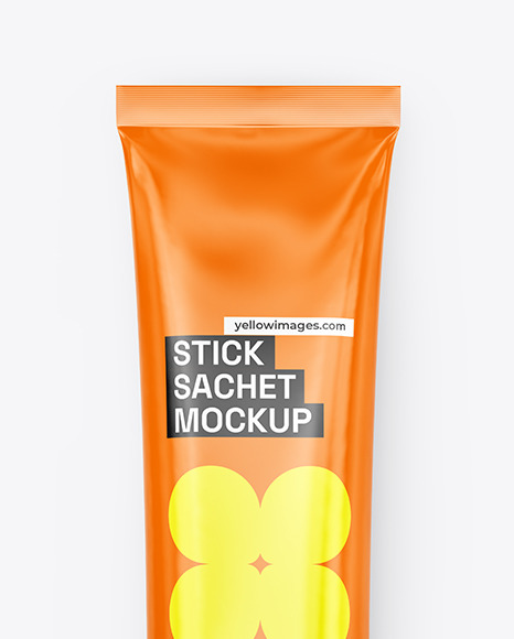 Glossy Stick Sachet Mockup