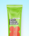 Glossy Stick Sachet Mockup