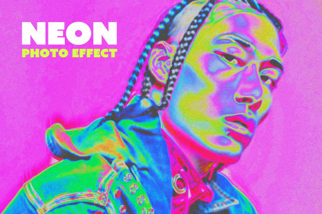 Acid Neon Photo Effect - Stories