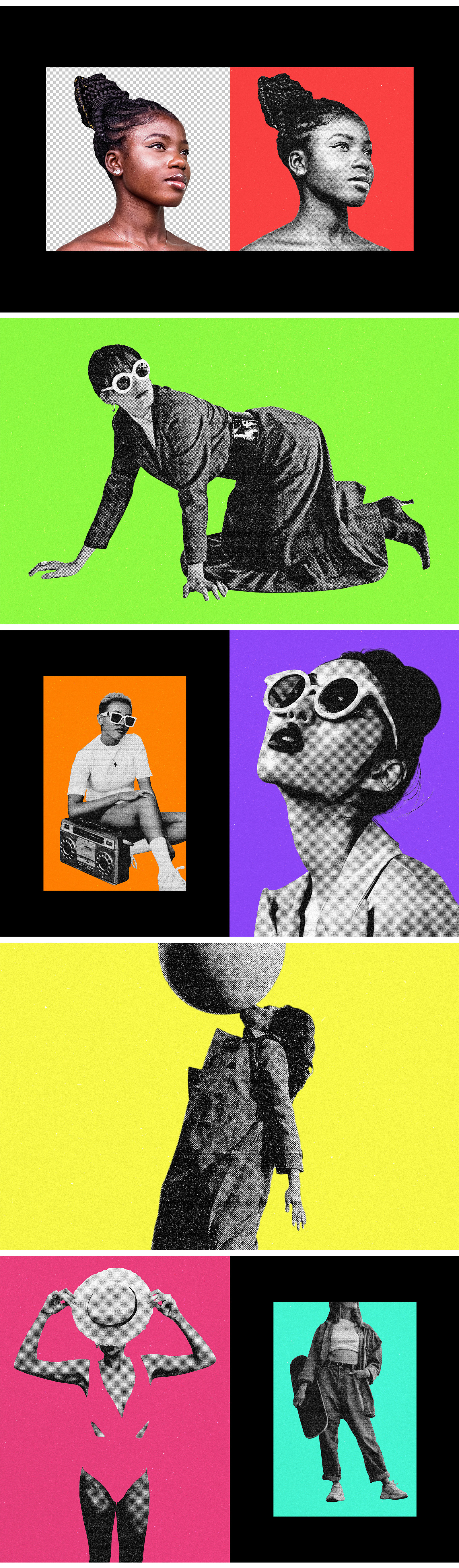 Photocopy Collage Photo Effect Photocopy Collage Photo Effect