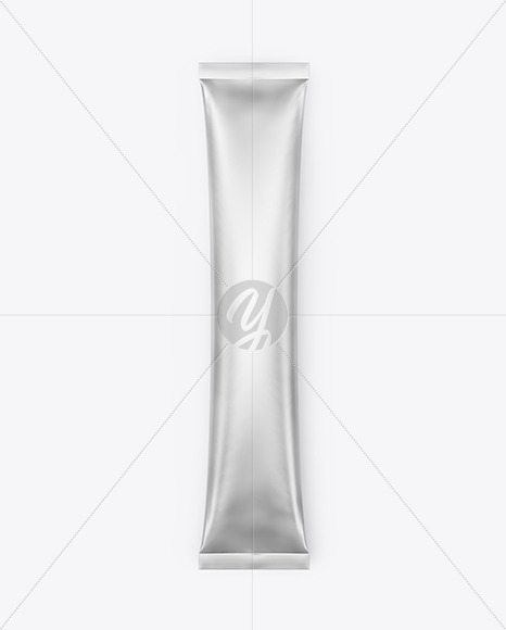 Matte Metallic Stick Sachet Mockup