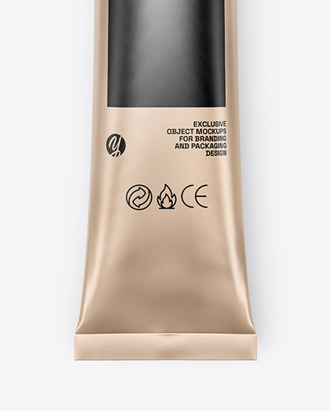 Matte Metallic Stick Sachet Mockup