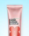 Matte Metallic Stick Sachet Mockup