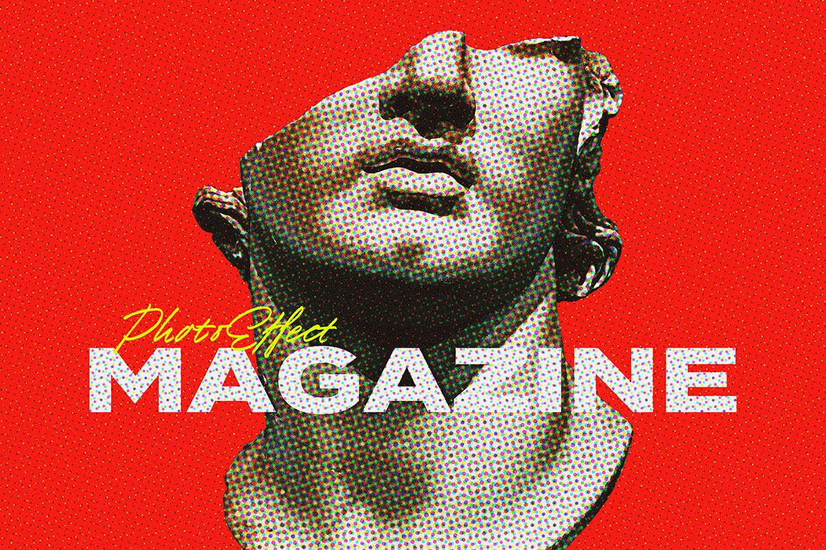 Retro Halftone Magazine Photo Effect Retro Halftone Magazine Photo Effect