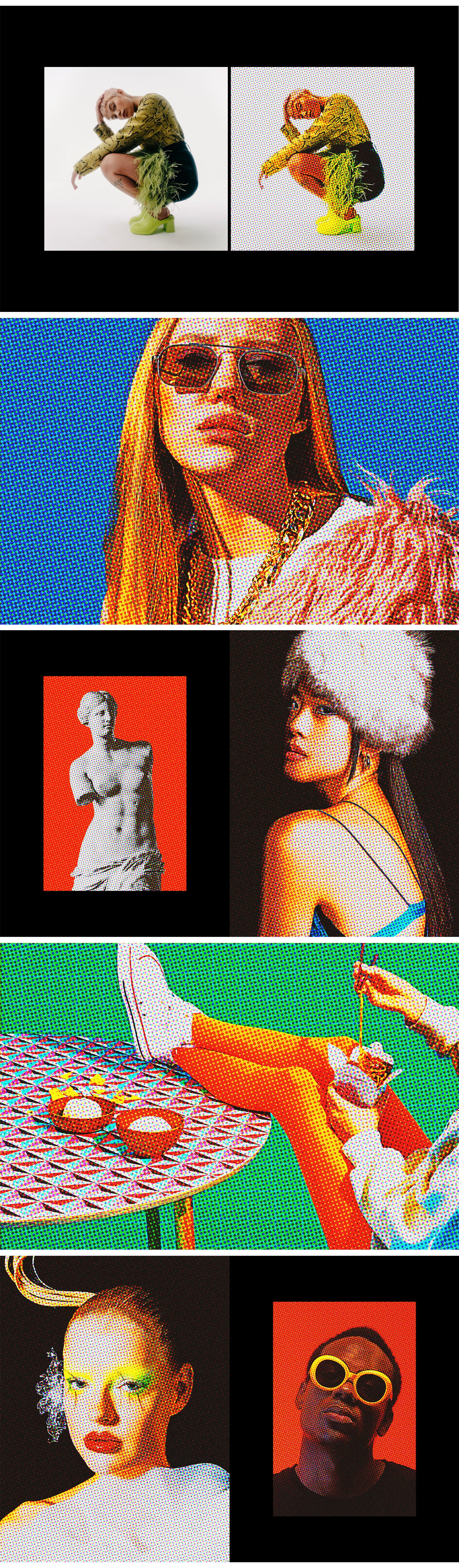 Retro Halftone Magazine Photo Effect Retro Halftone Magazine Photo Effect