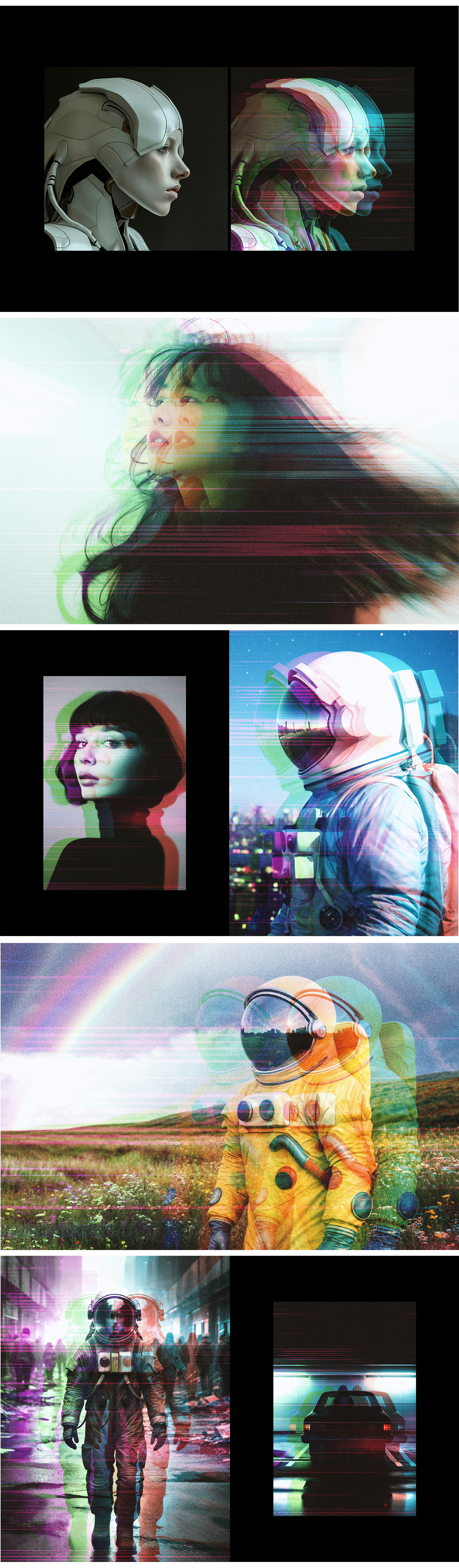 Glitching Anaglyph Photo Effect Glitching Anaglyph Photo Effect