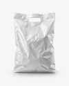 Shiny Plastic Bag with Handles Mockup