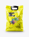 Shiny Plastic Bag with Handles Mockup